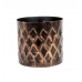 Black & Gold Cross Hammered Planter Set of 3
